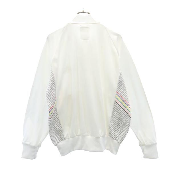 adicolor adidas アディカラー アディダス ロゴ刺繍 ジップジャケット L ホワイト系 裏起毛 プルオーバー トレーナー メンズ