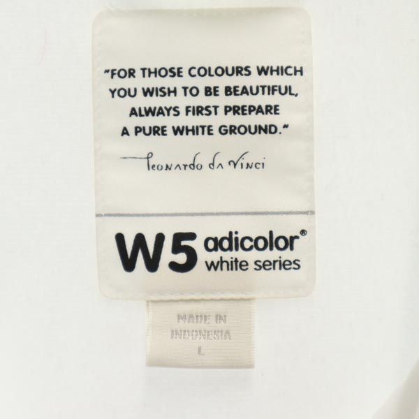 adicolor adidas アディカラー アディダス ロゴ刺繍 ジップジャケット L ホワイト系 裏起毛 プルオーバー トレーナー メンズ
