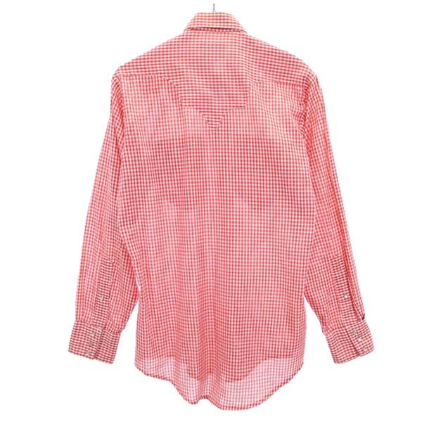 RockMount ロックマウント 70s USA製 ヴィンテージ ギンガムチェック柄 長袖 ウエスタンシャツ 赤系 メンズ