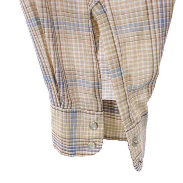 リーバイス 70s BIGE ヴィンテージ チェック 長袖 ウエスタンシャツ ベージュ系 Levi's メンズ