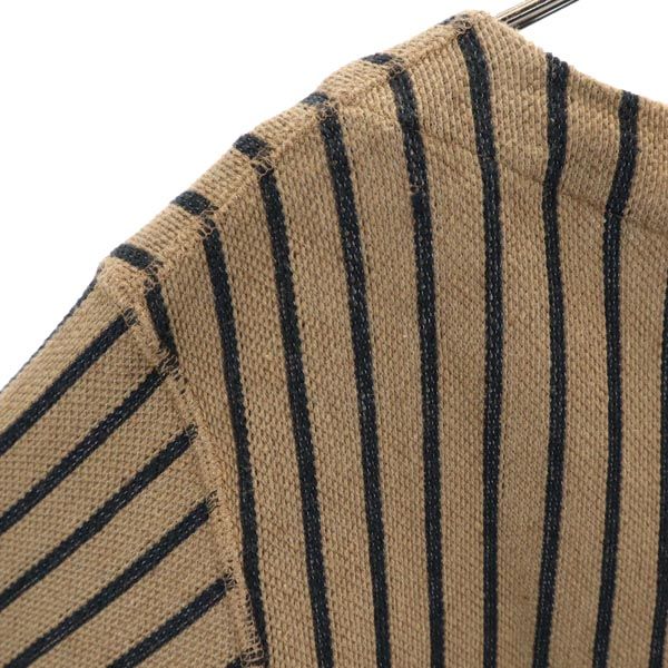 スノーピーク 日本製 ストライプ柄 半袖 ボートネック Tシャツ M ブラウン×ブラック snowpeak カットソー メンズ