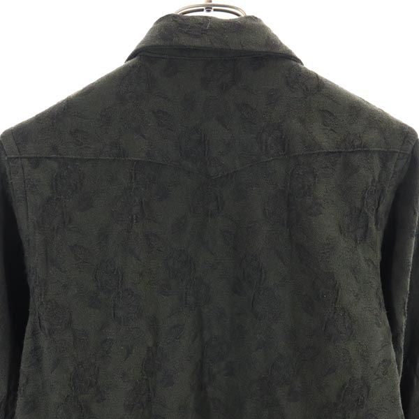 ニードルズ 日本製 ウールブレンド 長袖 オープンカラーシャツ S ブラック系 Needles 開襟 メンズ