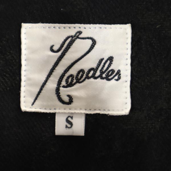 ニードルズ 日本製 ウールブレンド 長袖 オープンカラーシャツ S ブラック系 Needles 開襟 メンズ