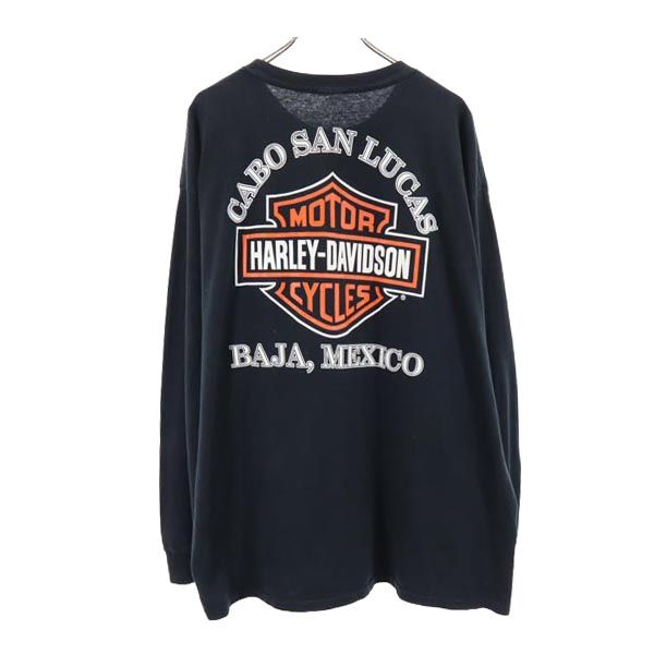 ハーレーダビッドソン 長袖 Tシャツ ブラック HARLEY DAVIDSON ロンT メンズ