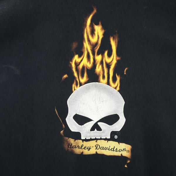 ハーレーダビッドソン 長袖 Tシャツ ブラック HARLEY DAVIDSON ロンT メンズ