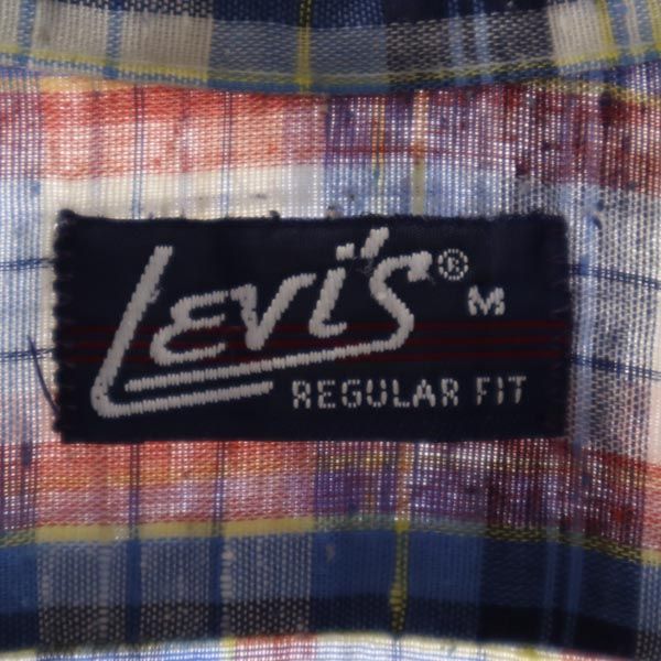 リーバイス 70s ヴィンテージ 長袖 チェックシャツ M ブルー系 Levi's メンズ