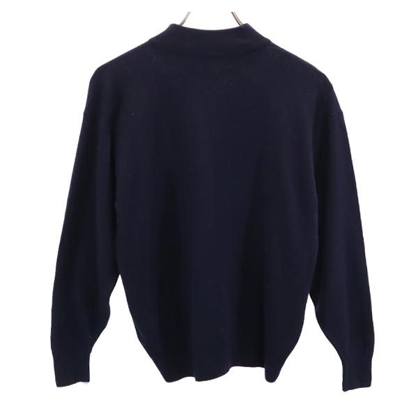 Burberrys バーバリーズ 英国製 ウール 長袖 セーター 38 ネイビー系 ニット レディース