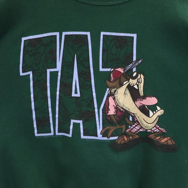 GARMENT GRAPHICS ガーメントグラフィックス 90s USA製 長袖 スウェット トレーナー L グリーン系 裏起毛 メンズ