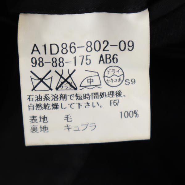 BURBERRY バーバリー 三陽商会 日本製 ウール チェック柄 テーラードジャケット 98-88-175 AB6 ブラック メンズ