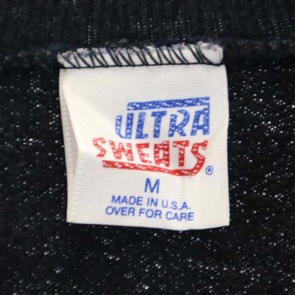 ULTRASWEATS USA製 長袖 スウェット トレーナー M 黒系 裏起毛 メンズ