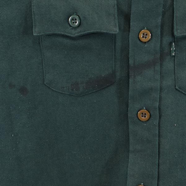 Levi's リーバイス 70s オールド ヴィンテージ  ビッグE 長袖 シャツ グリーン レディース