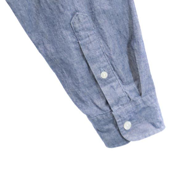 アンディフィーティド バックプリント 長袖 ボタンダウンシャツ M ブルー系 メンズ