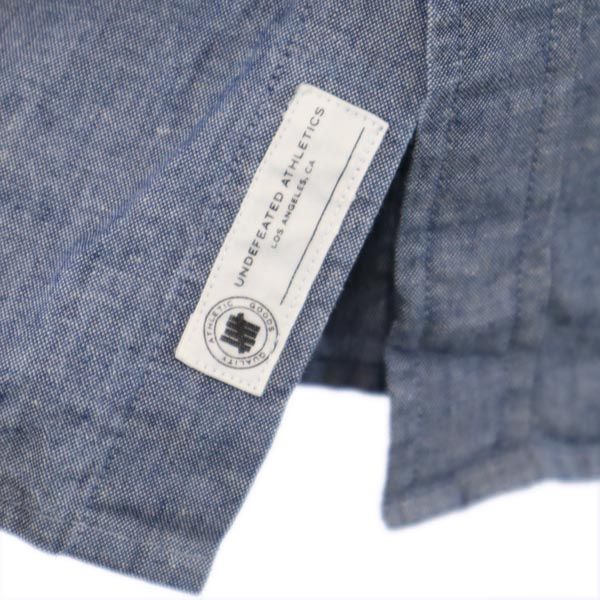 アンディフィーティド バックプリント 長袖 ボタンダウンシャツ M ブルー系 メンズ