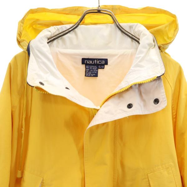 NAUTICA ノーティカ 90s オールド セーリング ジャケット XL イエロー フード メンズ