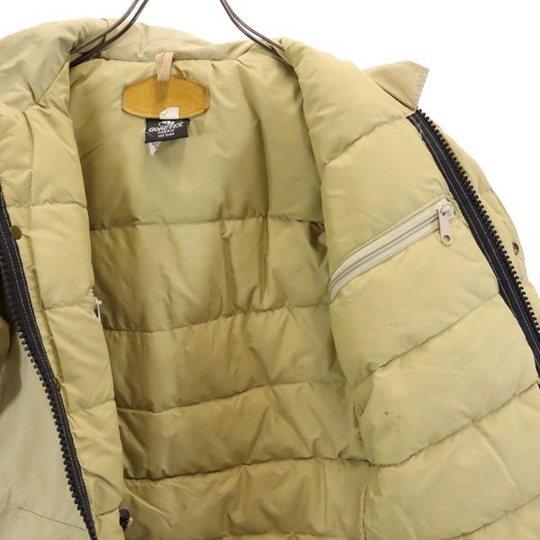 RockyMountain ロッキーマウンテン レザー切替えデザイン ゴアテックス レザー切替 ダウンジャケット 8/32 ベージュ メンズ