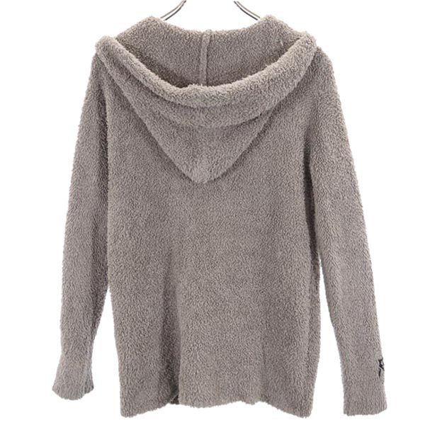 ベアフットドリーム バイロンハーマン 長袖 ふわモコ パイル ジップパーカー M グレー系 BAREFOOT DREAMS by Ron Herman ロゴ メンズ