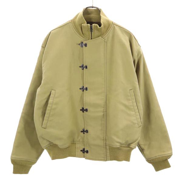 ヒューストン N-1 タイプ フライトジャケット 36 ベージュ系 HOUSTON 日本製 裏起毛 ブルゾン メンズ