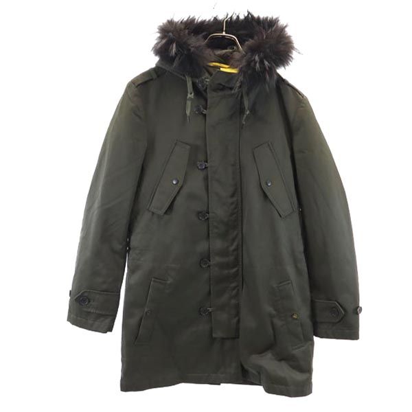 BLACKBARRETT by NEIL BARRETT ブラックバレットバイニールバレット 三陽商会 2WAY リアルファー モッズコート 2 カーキ ライナー付き メンズ