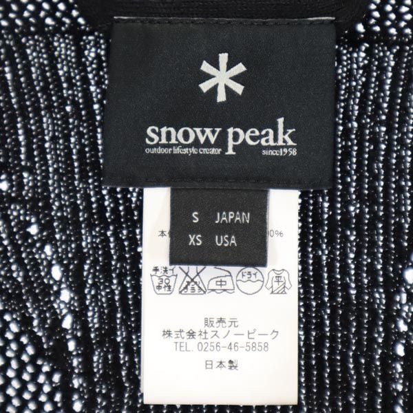 snowpeak スノーピーク 日本製 ウール100％ 長袖 ニット S ブラック系 セーター メンズ