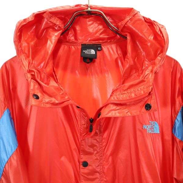 THE NORTH FACE ノースフェイス NP22034 長袖 ハーフジップ アノラックパーカー XL レッド系 ロゴ プルオーバー アウトドア メンズ