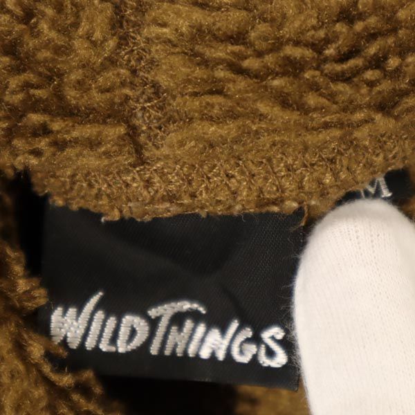WILDTHINGS ワイルドシングス もこもこ タートルネック スウェット M ブラウン プルオーバー メンズ