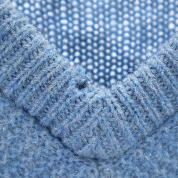 Sears シアーズ 60s 70s モヘア 長袖 Vネック ニット L ブルー系 セーター メンズ