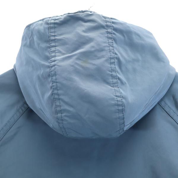 WOOLRICH ウールリッチ 70s ナイロンブレンド ヴィンテージ 長袖 フード ジャケット M ブルー系 裏チェック メンズ
