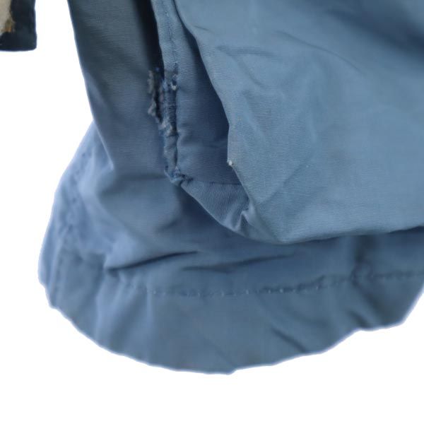 WOOLRICH ウールリッチ 70s ナイロンブレンド ヴィンテージ 長袖 フード ジャケット M ブルー系 裏チェック メンズ