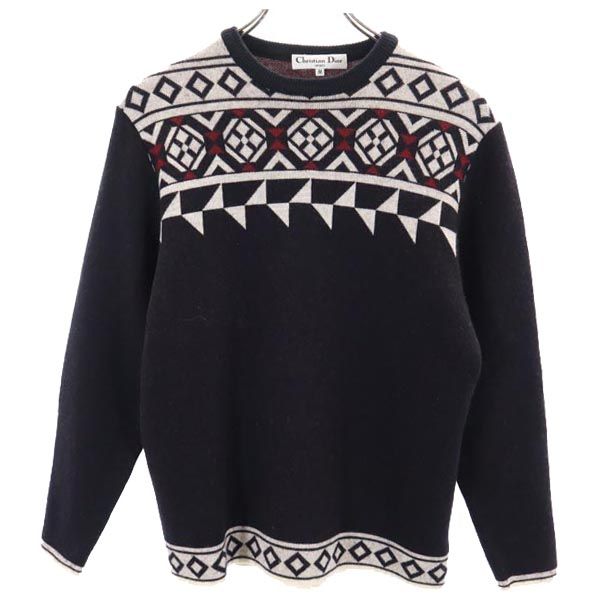 Christian Dior クリスチャンディオール 90s 長袖 ニット M ブラック系 セーター レディース