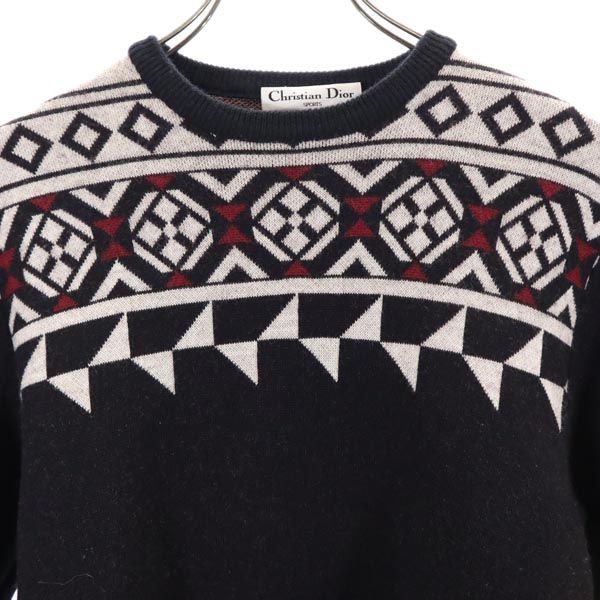 Christian Dior クリスチャンディオール 90s 長袖 ニット M ブラック系 セーター レディース
