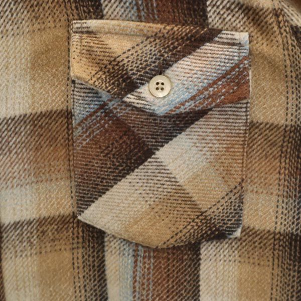 サウスツーウエストエイト チェック 長袖 コットンシャツ L ブラウン系 South2 West8 日本製 S2W8 メンズ