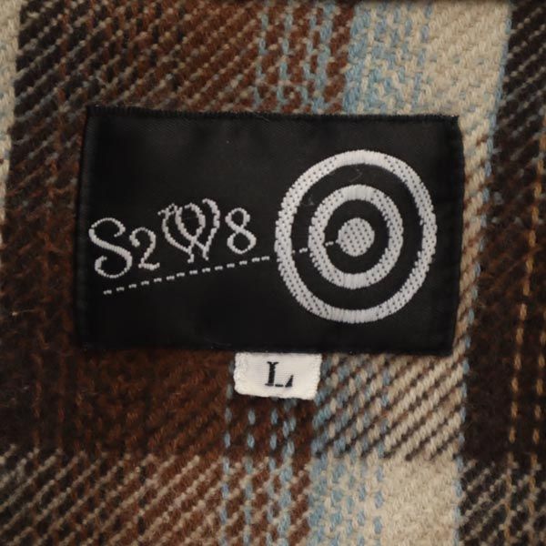 サウスツーウエストエイト チェック 長袖 コットンシャツ L ブラウン系 South2 West8 日本製 S2W8 メンズ