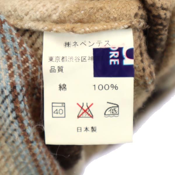 サウスツーウエストエイト チェック 長袖 コットンシャツ L ブラウン系 South2 West8 日本製 S2W8 メンズ