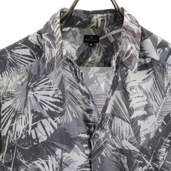 ピーエスポールスミス 日本製 総柄 長袖 シャツ M グレー系 PS Paul Smith メンズ