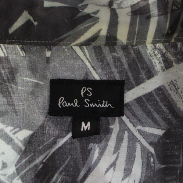 ピーエスポールスミス 日本製 総柄 長袖 シャツ M グレー系 PS Paul Smith メンズ