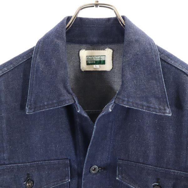 ポールスミスジーンズ 日本製 長袖 デニムシャツ L インディゴ Paul Smith JEANS メンズ