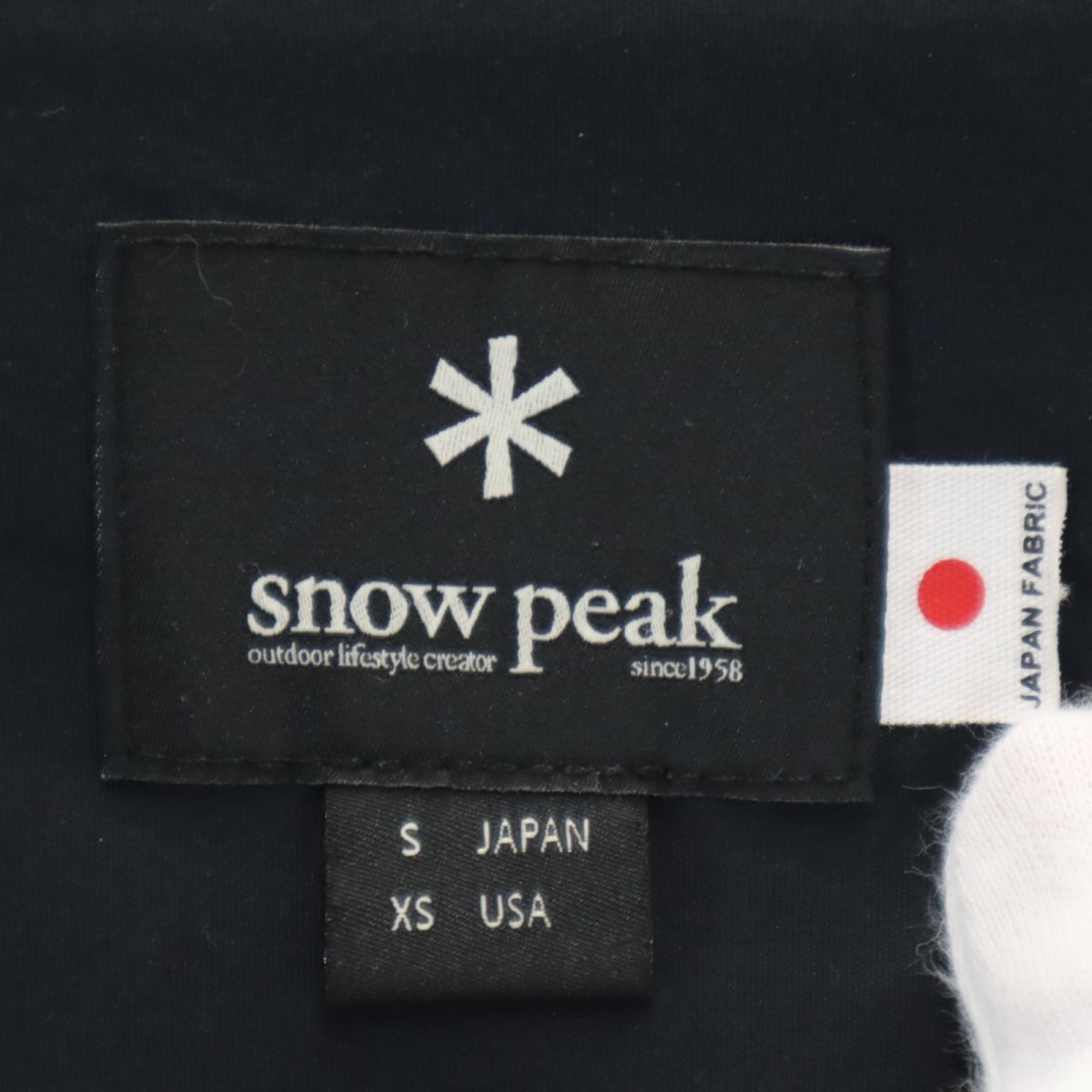 snowpeak スノーピーク ノーカラー 中綿ジャケット S ネイビー メンズ