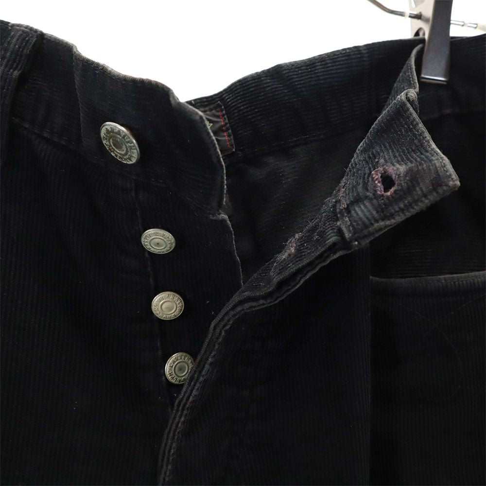 RRL ダブルアールエル USA製 コーデュロイパンツ W30 黒 RALPH LAUREN ボタンフライ メンズ