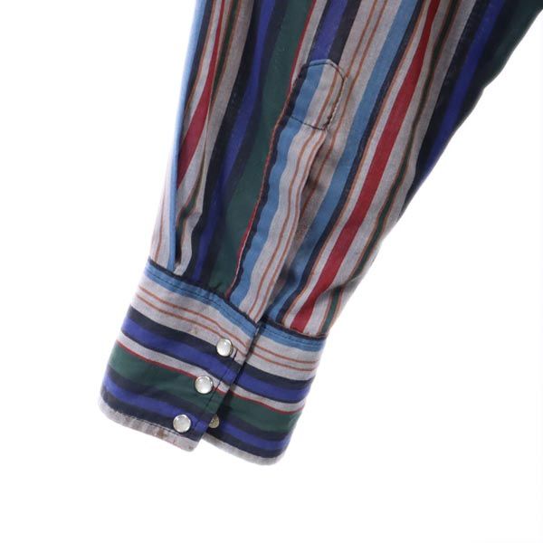 Wrangler ラングラー 80s ヴィンテージ ストライプ 長袖 ロングシャツ メンズ