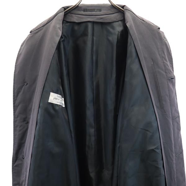 Pierre Cardin ピエールカルダン シルク ウール ブレンド ステンカラーコート 96A7 ネイビー メンズ