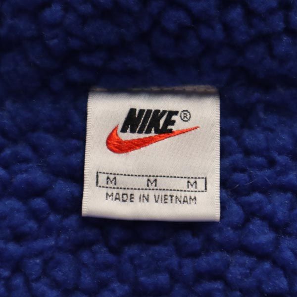NIKE ナイキ 90s 00s 白タグ オールド 中綿 ベンチコート M ブルー フード 裏ボア メンズ
