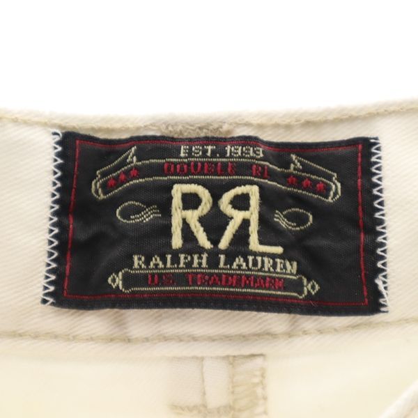 RRL ダブルアールエル 90s USA製 赤三星 チノショートパンツ w33 白 RALPH LAUREN ラルフ ボタンフライ メンズ