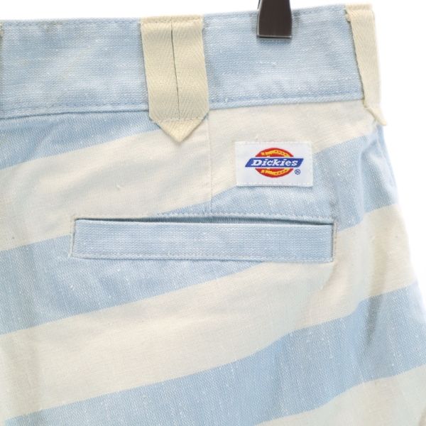 Dickies ディッキーズ アンドエーコラボア ボーダー柄 チノショートパンツ 42 水色×白 AND A メンズ