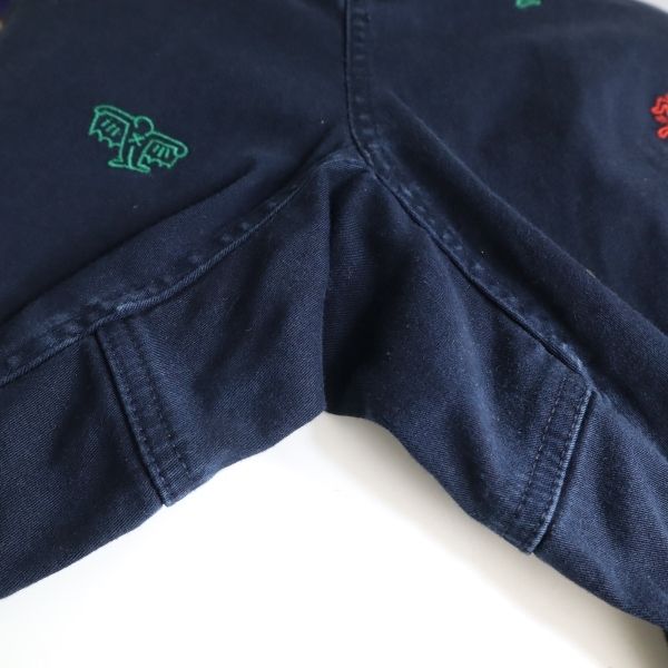 Gramicci グラミチ キースへリング コラボ 総柄 刺繍 アウトドアショートパンツ M 紺 KEITH HARING クライミング メンズ