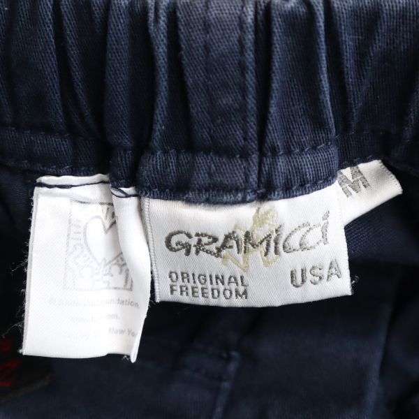 Gramicci グラミチ キースへリング コラボ 総柄 刺繍 アウトドアショートパンツ M 紺 KEITH HARING クライミング メンズ