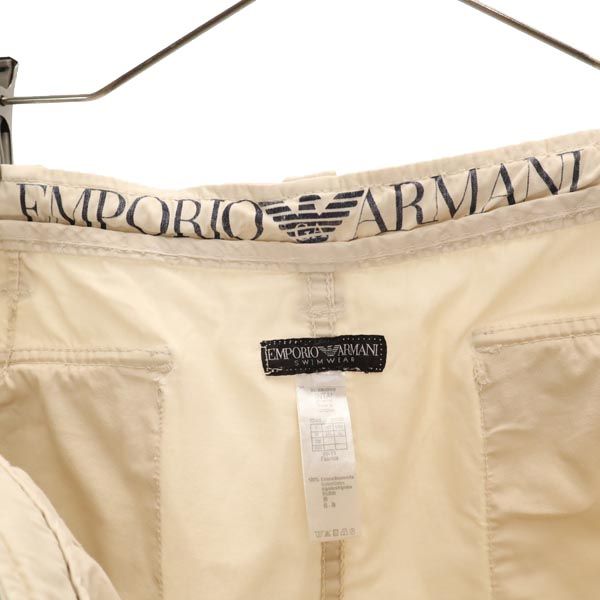 Emporio Armani エンポリオアルマーニ カーゴ パンツ XL アイボリー系 スイミング 水陸両用 水着 メンズ