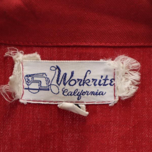 WORKRITE ワークライト 長袖 つなぎ 40 赤 作業着 作業服 メンズ