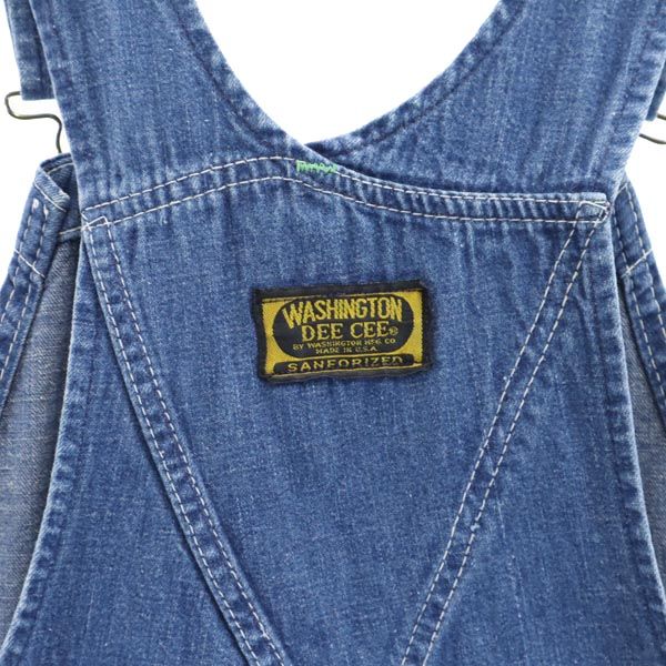 ワシントンディーシー 80s ヴィンテージ デニム オーバーオール w30 WASHINGTON DEE CEE ボタンフライ メンズ