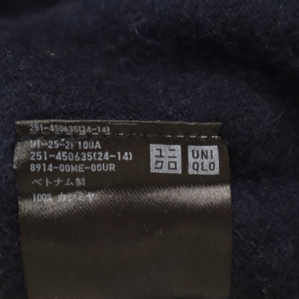 ユニクロ カシミヤ100％ 長袖 セーター S ネイビー UNIQLO ニット レディース