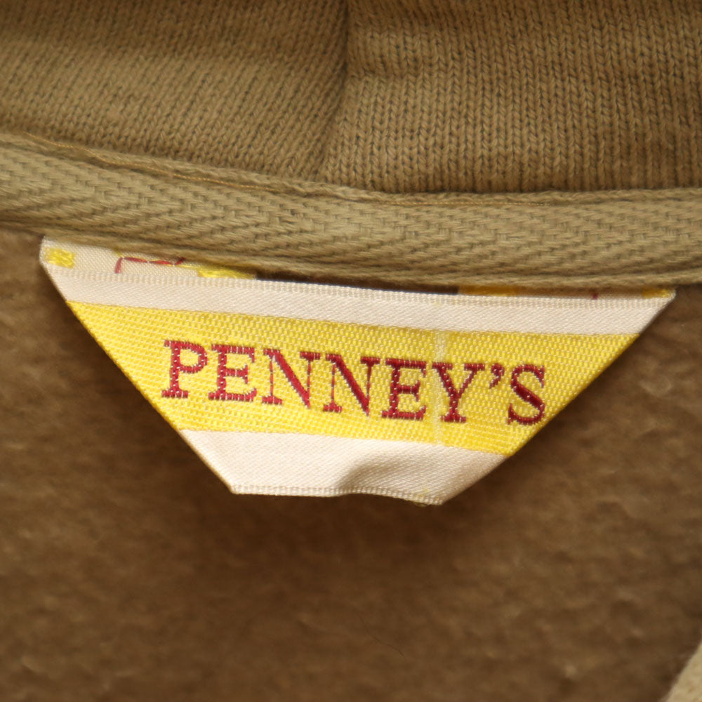 ペニーズ THE FOX 別注 長袖 スウェットパーカー ベージュ PENNEYS 裏起毛 レディース